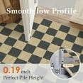thumbnail image 5 of WIPONKEN 2'x6' Runner Rugs for Hallway Bathroom Bedroom Entryway Kitchen Non Slip Washable Black and Brown Checkered Geometric Modern Contemporary Runner Rugs, 5 of 6