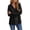 Black, variant on Womens Knitted Pullover Hoodies Workout Casual Loose Button Long Sleeve Fall Tops
