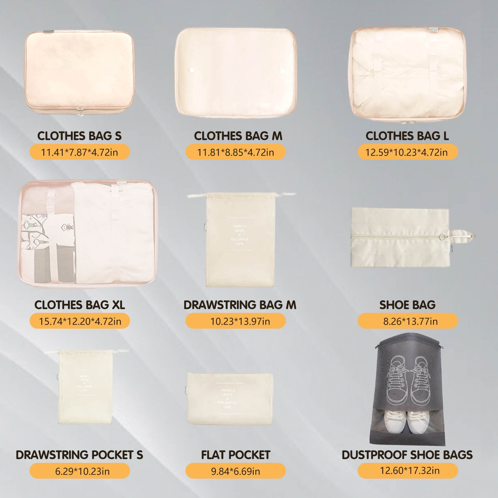 12 Pack Packing Cubes Set - Luggage Packing Organizers for Travel Accessories Must-Have Compression Cubes for Neat Luggage Fits Carry-Ons, Suitcases & Backpacks
