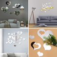 thumbnail image 5 of nipocaio 16 Pieces Acrylic Mirror Adhesive Wall Mirror Sticker Heart Sticker Silver Mirror Stickers Mural Mirror Wall Sticker Acrylic Mirror Wall Stickers For Home Decoration, 5 of 5