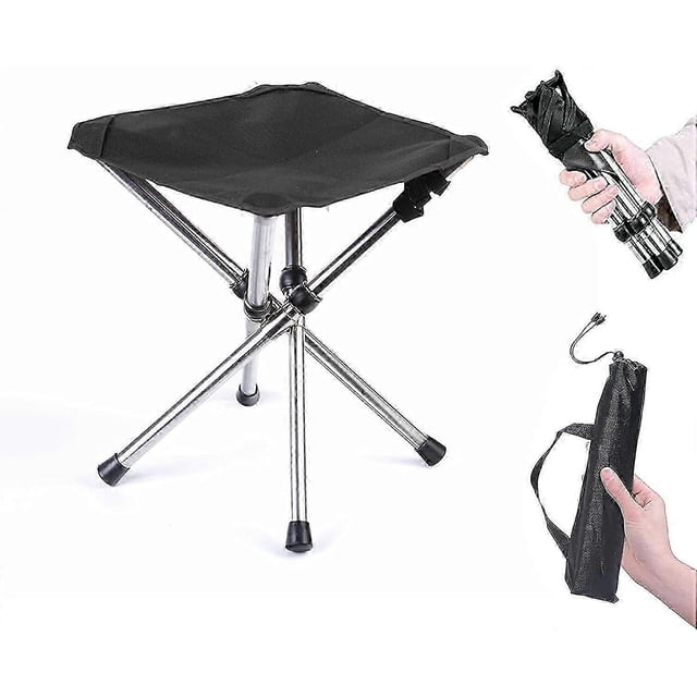 Portable Camping Seat, Folding Camping Stool, Folding Camping Stool, Mini Portable Folding Chair, Small Aluminum Camping Chair for Travel, Hiking, Fis