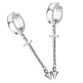 thumbnail image 3 of 2pcs Pendientes de cruz colgantes Hombre Mujer Pendientes no Hugo Pendientes largos cruzados, 3 of 8
