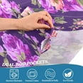 thumbnail image 4 of Purple Flower Curtain Valance for Kitchen Windows/Bathroom/Living Room/Bedroom Blackout, Rod Pocket Valance Small Window Treatment, 54" W x 18" L Home Decor, 4 of 6