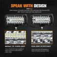 thumbnail image 7 of From China LITE-WAY 2PCS 7 Inch LED Light Bar for Truck, Boat, ATV,UTV, Marine, IP68, 24000LM LED Pods Spot & Flood Combo Beam, 12V Triple Row Light Bar Off Road Driving Led Work Lights, 7 of 7