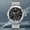 silver black, variant on Men's 3 Time Zone Watch with Analog Digital Display - Stainless Steel Band, Multifunction Dress Sports Watch for Business and Casual