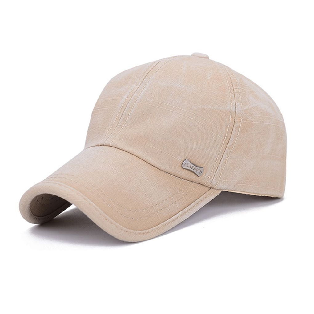 Optional Cap Stitching Dad Hat Beige 