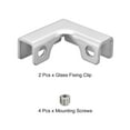 thumbnail image 3 of Glass Fixing Clip, 2 Pack for 6-10mm Aluminum Alloy L-shaped Glass Connector, 3 of 5