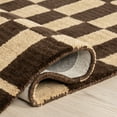 thumbnail image 5 of Rugs USA Kia Checkerboard Wool Area Rug, 6' x 9', Kia Dark Brown, 5 of 8