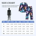 thumbnail image 2 of Mens Pajamas Set, Exotic Multicolor Cockatoo Parrot Button Down Long Sleeve Loungewear Sleepwear Pjs sets for Men, 2 of 5