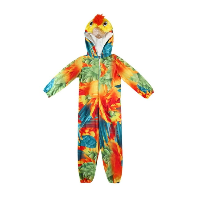 Conjunto de disfraz de pájaro para niños, decoración suave, disfraz de loro para festivales, familiares y amigos.