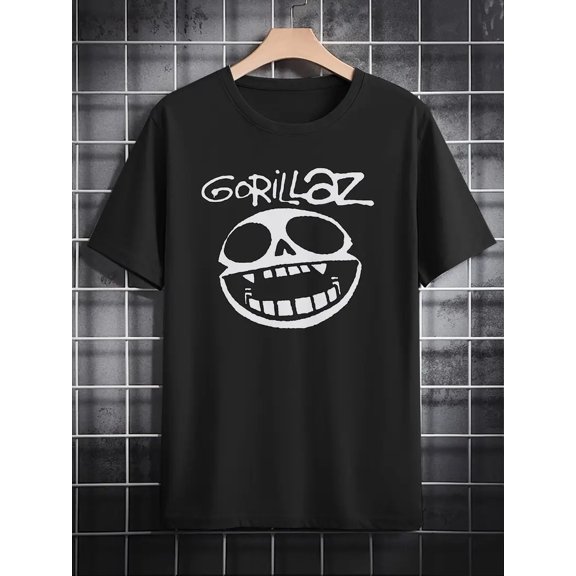 Men Gorillaz Music Graphic Casual Crew Neck T-Shirt