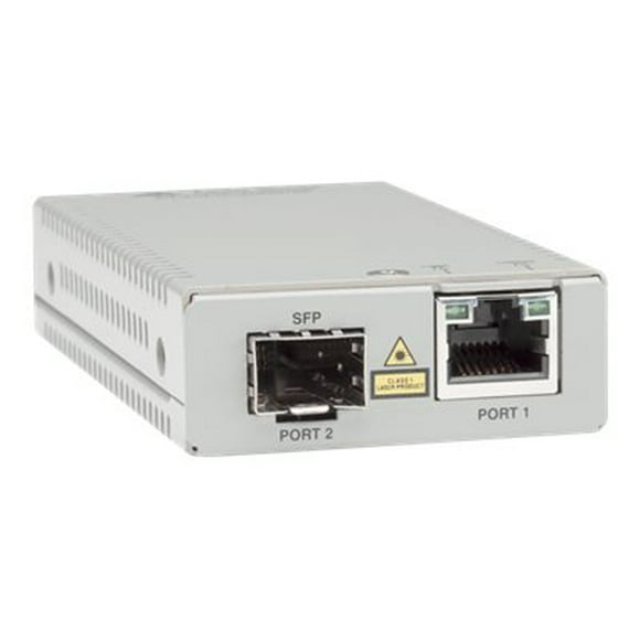 Allied Telesis MMC2000/SP AT - Convertisseur de Média à Fibre Optique - 1GbE - 10Base-T, 100Base-TX, 1000Base-T, 1000Base-X, 100Base-X - RJ-45 / SFP (mini-GBIC) - jusqu'à 1800 ft - 850 nm