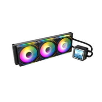 Iceberg Legend 360 Ultra-Performance Gaming PC aRGB Liquid Cooling with a Full LCD Screen, a Water Cooler for CPU Intel or AMD with 360mm Radiator, and Three RGB 120mm Fans (Black)