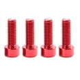 thumbnail image 2 of 4x Aleación De Aluminio Botella De Agua Jaula Pernos Holder Socket Tornillos Rojo DYNWAVEMX Pernos de la jaula de la botella de agua, 2 of 8