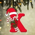 thumbnail image 2 of chaungfeng 26 Letter Ornaments Christmas Tree Decoration, 3.1in Personalized Christmas Letter Tree Hanging Pendant, Xmas Alphabet for DIY Craft Ornaments, for Family Holiday Party (K), 2 of 6