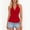 c01Red, variant on Womens Halter Top Fashion Spring Tie Wrap Sleeveless Ruched V Neck Fitted Summer Tops Backless Trendy Clothes Yellow XL