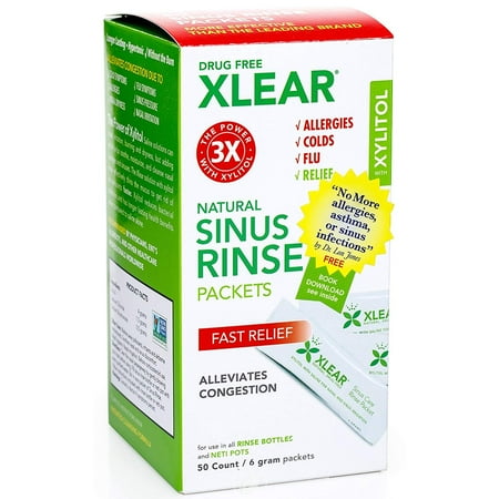 (2 Pack) Xlear Sinus Neti Refill Solution (NetiXlear 6 g packets) 50 Ct