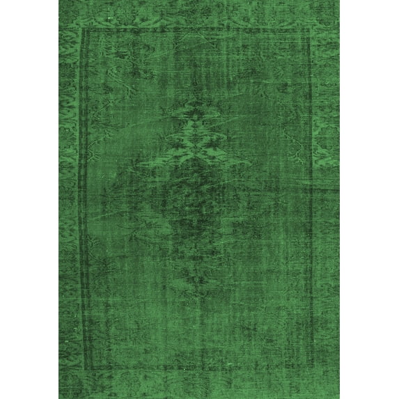 Ahgly Company Indoor Rectangle Persian Emerald Green Traditional Area Rugs, 2' x 3'