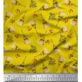 thumbnail image 1 of Soimoi Rayon Crepe Fabric Text,Floral & Eiffel Tower Architectural Print Sewing Fabric Yard 46 Inch Wide, 1 of 3