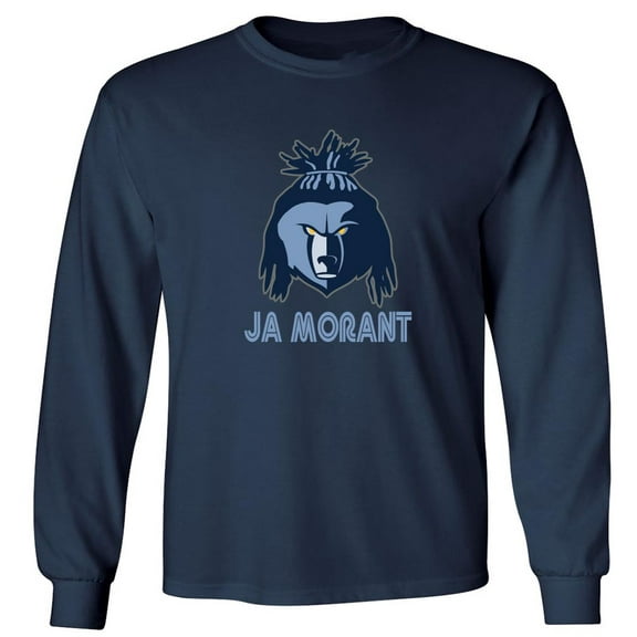 LONG SLEEVE Ja Morant Grizzlies The Hair UP Shirt T-Shirt Blue