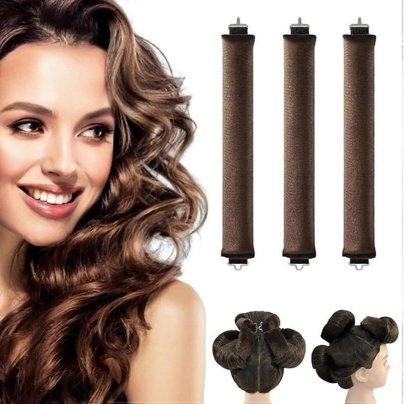 3Pcs Heatless Curls Overnight, Overnight Curls Blowout Rodswith Hook, No Heat Curlers
