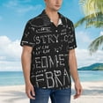 thumbnail image 5 of Easygdp Black Scientific Men'S Summer Casual Short Sleeve,Short Sleeve Button-Down Shirt, Lapel Loose Breathable Hawaiian Short Sleeve - X-Large, 5 of 9