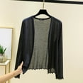 thumbnail image 2 of Summer Casual Women's Loose Long Sleeve Cardigan Sweater Pullover Lightweight Breathable Solid Color Cover Up Beach Vacation Gift | CSEONE,Dark Gray XL, 2 of 9