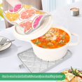 thumbnail image 3 of Yayeee Pot Holders Kitchen Heat Resistant with Pocket 7"x9.8" Cotton Oven Cooking Hot Pads, Orange Grapefruit Slices, 3 of 7