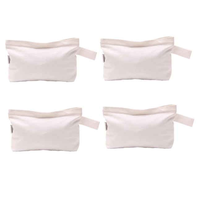 Bolsa de maquillaje Augbunny de lona multiusos de algodón, paquete de 4 unidades