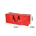 thumbnail image 3 of EWASWON Christmas Red Christmas Tree Storage Bag, Waterproof with Reinforced Handles & Zipper, Fits Disassembled Artificial Trees, 48" x 19.7" x 15", 3 of 8