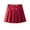 Red, variant on CPNG Girls Uniform Pleated Skirts with Double-Breasted Detail Solid Color A-line Casual Pleated Skirts with Lining Shorts(Navy,9-10 Years)