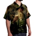 thumbnail image 2 of Saint Patrick's Day Men's Short Sleeve Button Down Poplin Hawaiian Shirt for Summer Beach, Casual Printed Unisex Style, 2 of 6