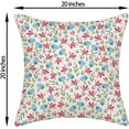 thumbnail image 6 of Vintage Flower Pillow Covers 20x20 Rustic Pink Blue Floral Decor Throw Pillows Case for Couch Old Style Cute Pillowcase Outdoor Decorative Cushion Cases for Sofa Bed Decorations Set of 2, 6 of 6