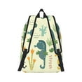 thumbnail image 3 of Daiia Seahorse Vintage Canvas Backpack for Men and Women ,Hiking Backpack,Travel Laptop Bag for School,Large Capacity Backpack, 3 of 8