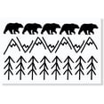 thumbnail image 2 of Nursery Wall Decals Woodland Bears Trees Mountains Baby Room Decoration Black, 2 of 2