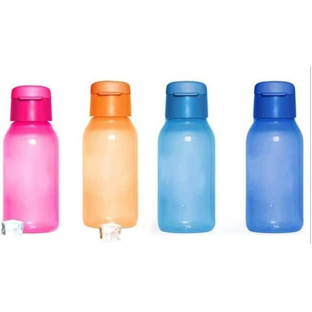 Tupperware Plastic Cool N Chic 350 Ml Capacity Bottle - Multicolor, Pack of 4