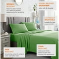 thumbnail image 3 of American Home Collection Brushed Microfiber Sheet Set, Deep Pocket Extra Soft Sheets & Pillowcase Set, 3 Pieces, Twin, Lime Green, 3 of 7