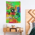 thumbnail image 4 of Looney Tunes Marvin The Martian Wall Tapestry Cartoon Poster Wall Hanging Tapestry for College Dorm Living Room Bedroom Decoration 40"x60", 4 of 8