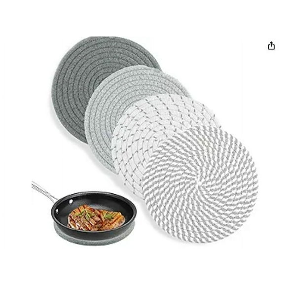 TRIEIY Stove Gap Covers Trivets for Hot Dishes 7 Inch Trivets for Hot Pots and Pans Pot Holders for Cooking and Baking Cotton Potholders Set Kitchen for New Home Kitchen Gadgets Clearance