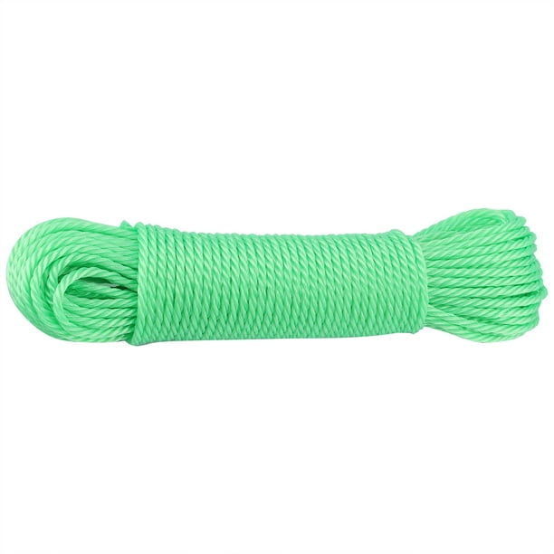 DEWIN Nylon Clothesline,Nylon Rope Washing Lines Cord Clothesline Garden  Camping Outdoors Rated Replacement Clothes Line 20m (Green) 