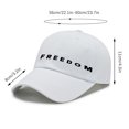 thumbnail image 3 of Classic Freedom Print Baseball Cap for Men/Women - Adjustable Strap, Breathable Cotton, Daily Outdoor Sun Protection Hat, 3 of 4