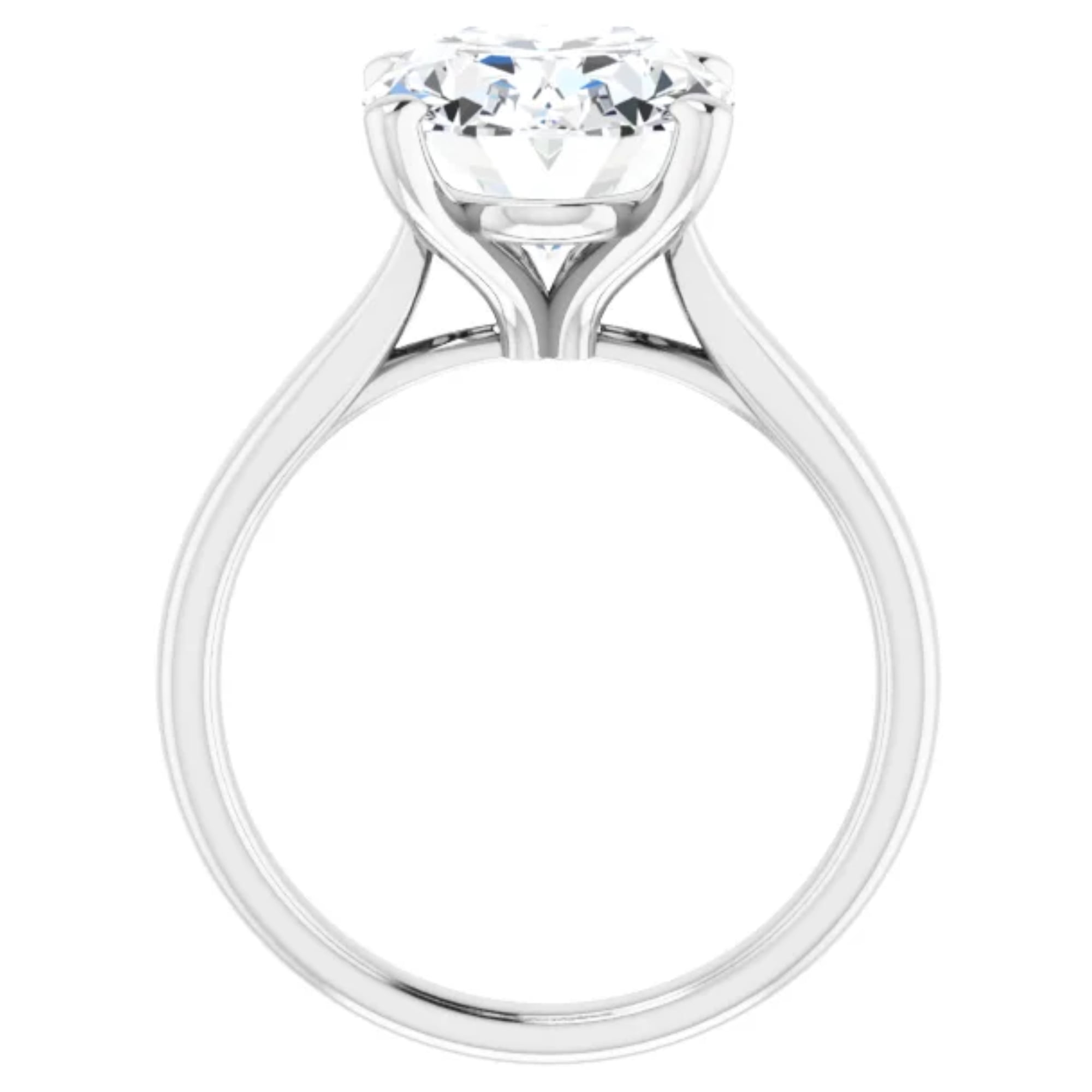 2 Carat Solitaire Oval Lab Grown Diamond Engagement Ring