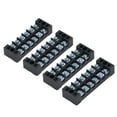thumbnail image 1 of Dual Row Covered Terminal Strip, 4pcs Wire Barrier Block Terminal Strip TB Fixed  for Tunnel Power Distribution for Bridge 6 Bits 2506, 1 of 8