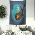 thumbnail image 4 of Yoga Decor Wall Hanging Tapestry, Yin-Yang Image with Flowers Peace Balance in Earth Opposite Contrary Forces Art, Bedroom Living Room Dorm Accessories, 60 X 80 Inches, by Ambesonne, 4 of 5