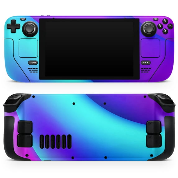 Design Skinz - Compatible with Steam Deck - Skin Decal Protective Scratch-Resistant Removable Vinyl Wrap Cover - Abstract Neon Wave V10