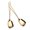 Gold, variant on Set of 2 Sturdy Stainless Steel Spoons with Square Head Designs Suitable for Cafes Restaurants and Home Kitchens