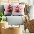 thumbnail image 5 of Ambesonne Music Throw Pillow Cover 2 Pack, Gradient Treble Chef Motif, 20", White and Multicolor, 5 of 5