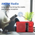 thumbnail image 3 of Radio AM FM portátil LEOTEC con mejor recepción roja, 3 of 7