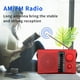 thumbnail image 3 of Radio AM FM portátil LEOTEC con mejor recepción roja, 3 of 7