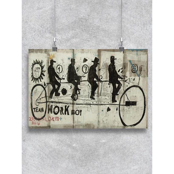 Team Work Bike Ride Poster -Image by Shutterstock